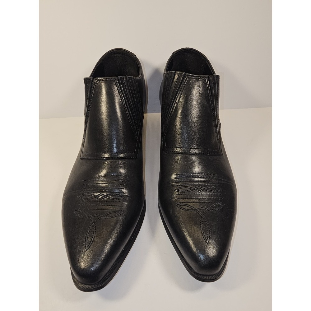 Vintage DURANGO Western Booties Ankle Boots Womens Sz 9M Black Leather RD3520